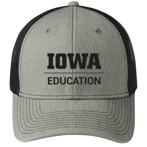 Port Authority Snapback Trucker Hat -- Heather Grey / Black