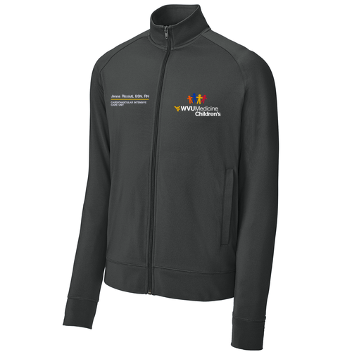 Sport-Tek Sport-Wick Stretch Full-Zip Cadet Jacket -- Charcoal Grey