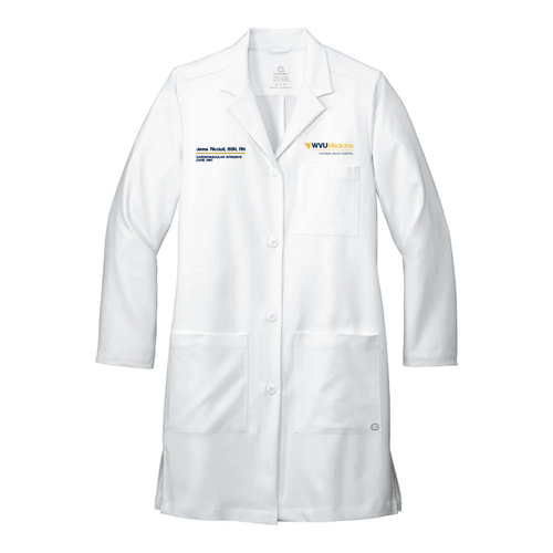 Potomac Valley Hospital Wonderwink Women's Long Lab Coat -- White