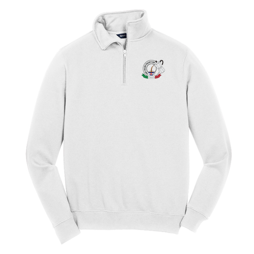 65/35 Cotton/Poly Fleece Quarter-Zips -- White
