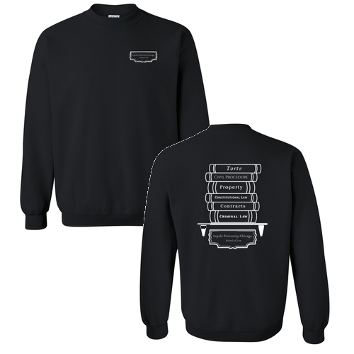 Law Books Crewneck Sweatshirt -- Black