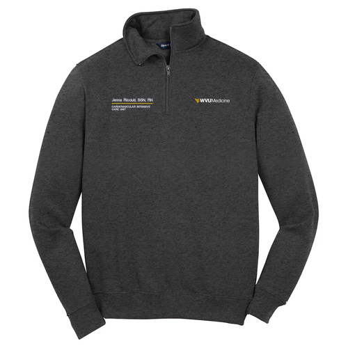 Sport Tek Quarter Zip Sweatshirt -- Graphite Heather