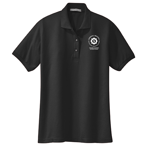 Port Authority Ladies Silk Touch Sport Shirt. -- Black