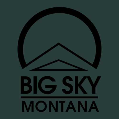 Big Sky Montana Logo 2 Black Ink -- Pullover Hooded Sweatshirt Forest