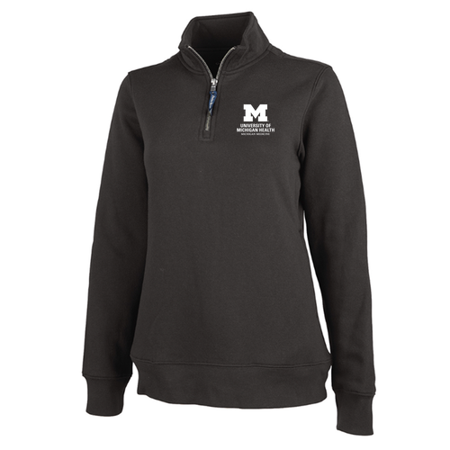 Charles River Soft Crosswind Quarter Zip Sweatshirt -- Black