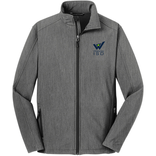 Mens/Unisex Port Authority Core Soft Shell Jacket -- Pearl Grey Heather