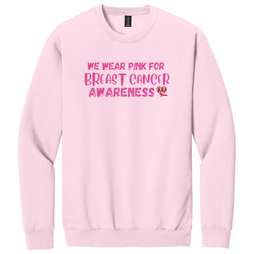 Gildan Adult Softstyle Fleece Crew Sweatshirt -- Light Pink