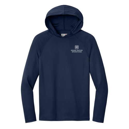 A4 Cooling Performance Long Sleeve Hooded Tee -- Navy
