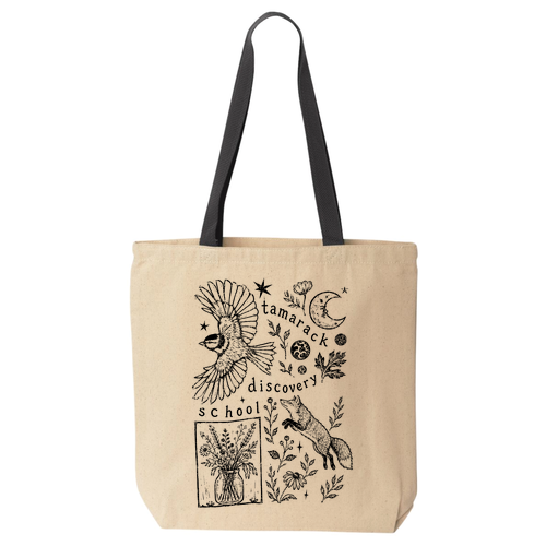 Liberty Bags Canvas Tote with Contrasting Handles -- Natural / Black