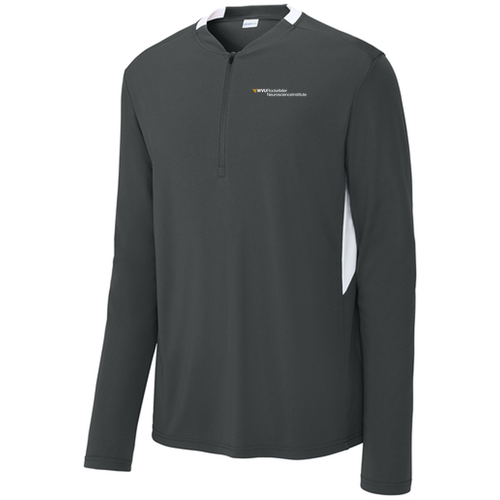 Sport-Tek® Club 1/4-Zip Pullover -- Iron Grey / White