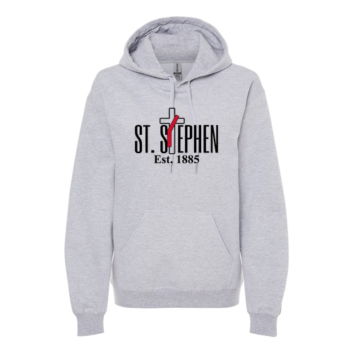 Gildan Adult Softstyle Fleece Pullover Hooded Sweatshirt -- Sport Grey