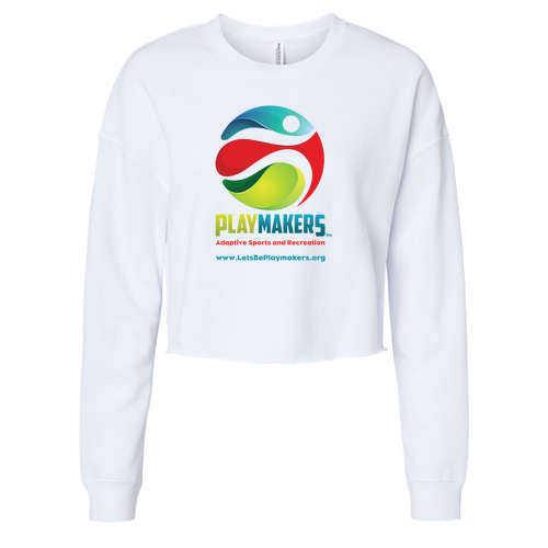 WOMEN'S Lightweight Cropped Crew Pullover -- White