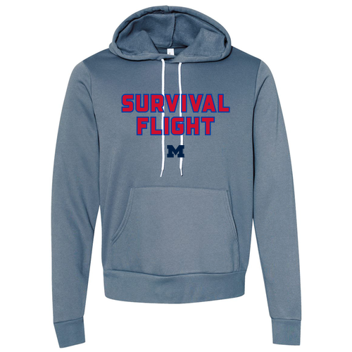 Mens/Unisex Bella Canvas Soft Sponge Fleece Hoodie -- Steel Blue