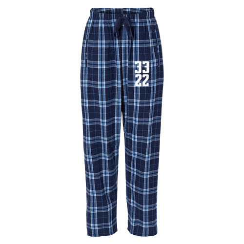 Ladies Boxercraft Haley Flannel Pants -- Navy / Columbia