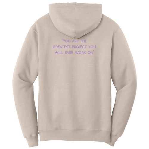Port and Company Core Fleece Pullover Hooded Sweatshirt -- Light Sand
