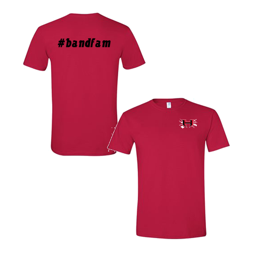 Gildan Softstyle #bandfam Shirt Antique Cherry Red