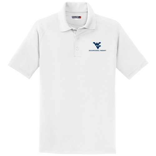 Embroidered Sport-Tek Dry Zone Raglan Polo -- White