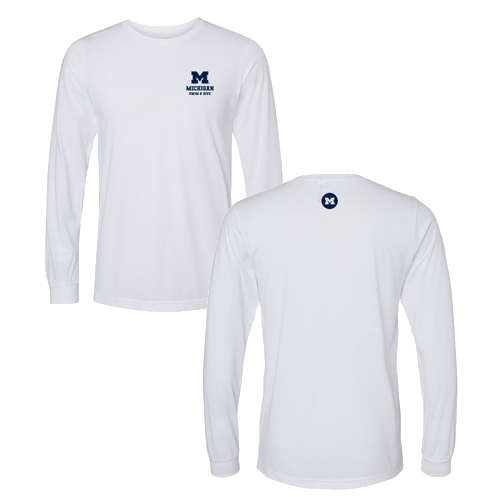 Unisex Bella Canvas Soft Fitted Triblend Long Sleeve Tee -- Solid White Triblend