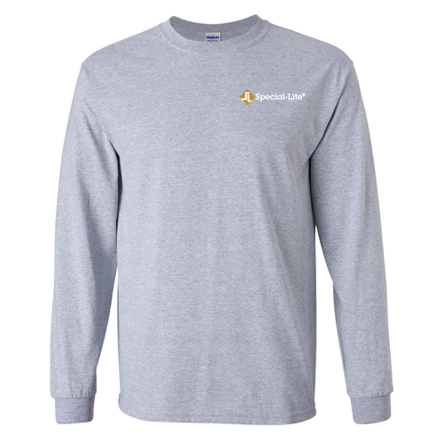 Gildan Ultra Cotton Longsleeve Basic T-Shirt -- Sport Grey