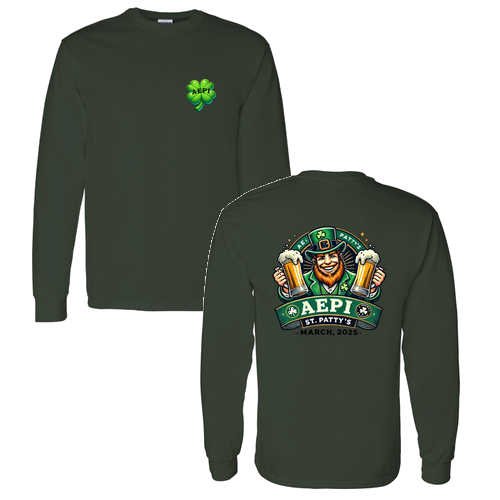 Gildan Heavy Cotton Longsleeve Basic T-Shirt -- Forest Green