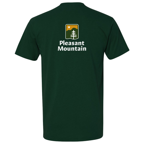 Pleasant Mountain Logo 2 Full color -- Short Sleeve Forest Green
