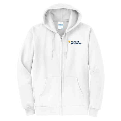 Port and Company Classic Full Zip Hooded Sweatshirt -- White