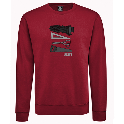 J. America BTB Fleece Crew -- Cardinal