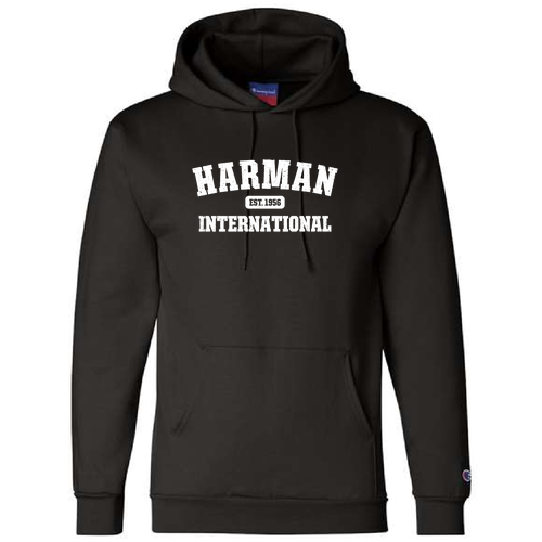 Champion Unisex Powerblend Hooded Sweatshirt -- Black