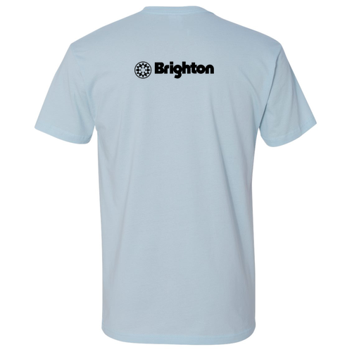 Brighton Logo 2 Black Ink -- Short Sleeve Light Blue