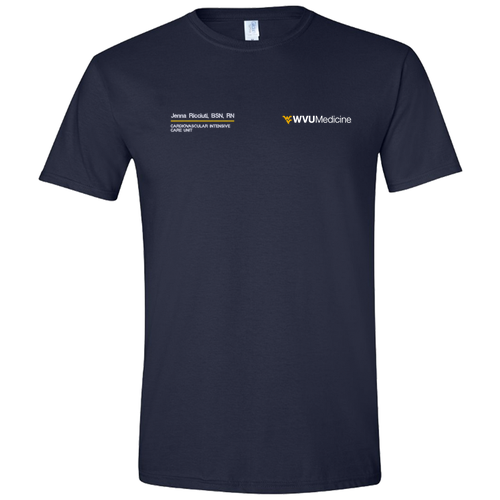 Embroidered Gildan SoftStyle T-Shirt -- Navy