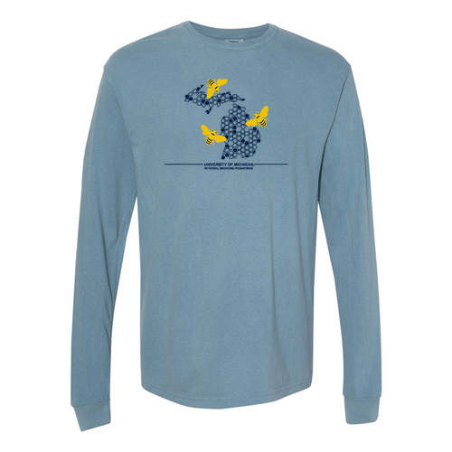 Mens/Unisex Comfort Colors Ringspun Long Sleeve Tee -- Ice Blue