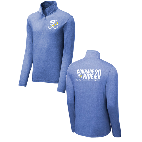 Sport-Tek PosiCharge Tri-Blend Wicking 1/4-Zip Pullover -- True Royal Heather
