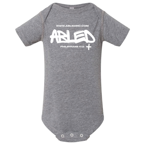 Infant Rabbit Skins Fine Jersey Bodysuit -- Granite Heather