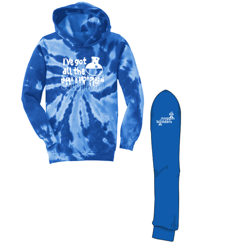 YOUTH Port & Company Tie-Dye Pullover Hooded Sweatshirt -- Royal