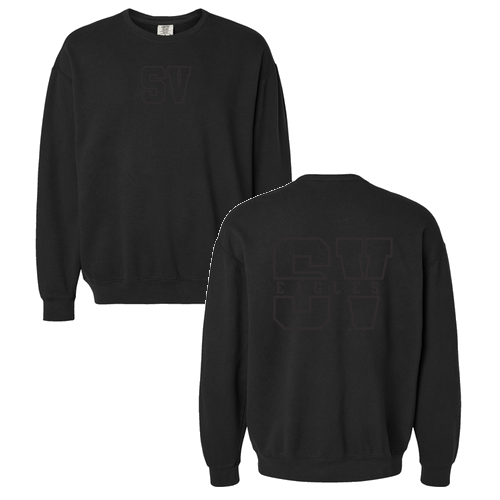Southern Valley Eagles Adult Premium Crewneck Sweatshirt -- Black
