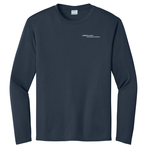 Port and Company Long Sleeve Performance Tee -- Deep Navy