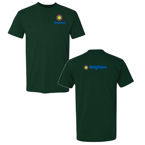 Brighton Logo 2 Full color -- Short Sleeve Forest Green