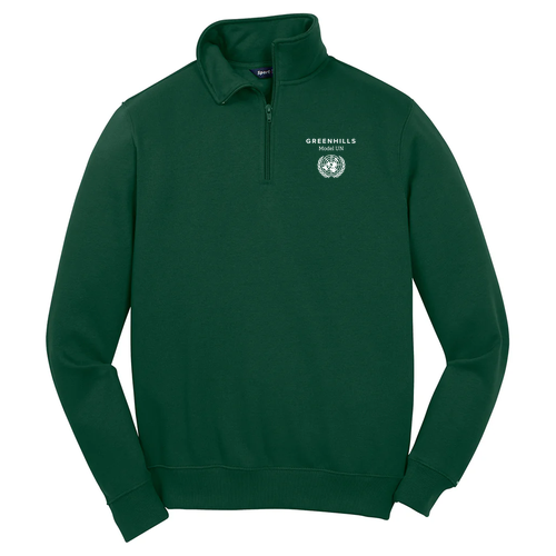 Sport Tek Soft Quarter Zip Sweatshirt -- Forest Green