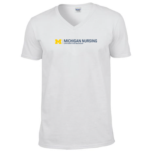 Gildan SoftStyle Fitted V Neck T Shirt -- White