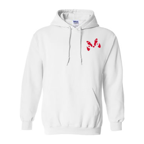 Gildan Heavy Blend White Hooded Sweatshirt