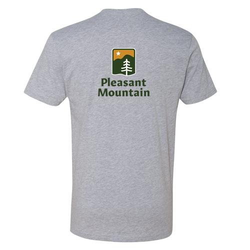 Pleasant Mountain Logo 2 Full color -- Short Sleeve Heather Grey