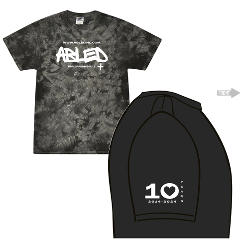 Tie-Dye Crystal Wash T-Shirt -- Black