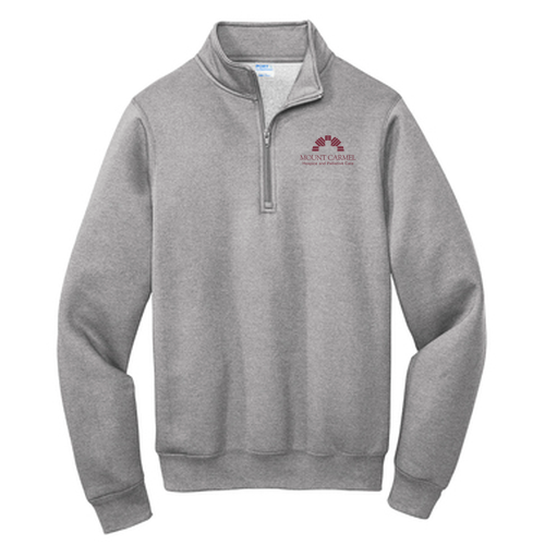 Port and Company Core Fleece Quarter-Zip Pullover Sweatshirt -- Athletic Heather