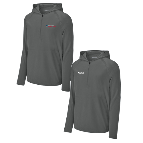 Sport-Tek Repeat 1/2-Zip Long Sleeve Hooded Jacket -- Iron Grey