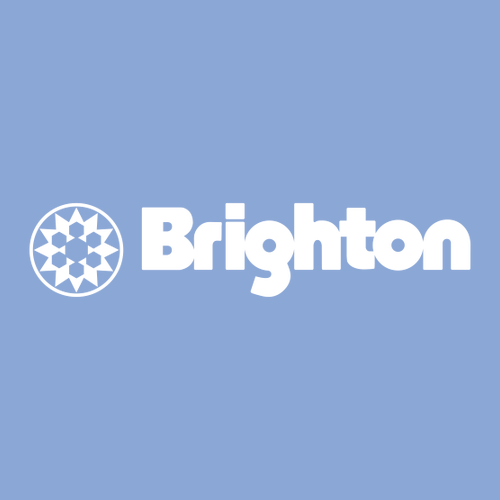 Brighton Logo 2 White Ink -- Pullover Hooded Sweatshirt Carolina Blue