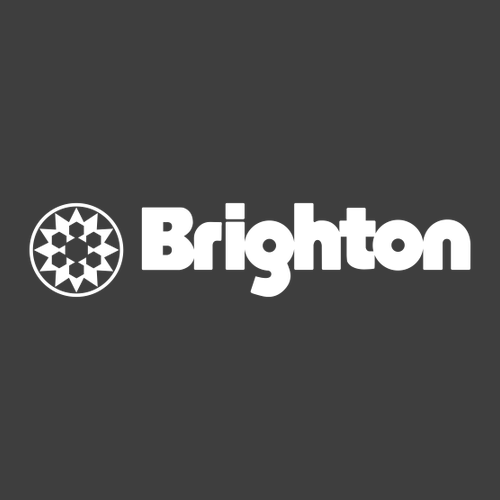 Brighton Logo 2 White Ink -- Short Sleeve Heavy Metal