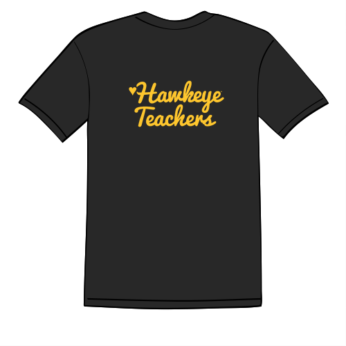 Hawkeye Teacher District Heavyweight Very Important Tee -- Black