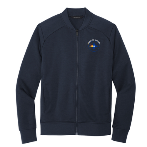 Mercer+Mettle Double-Knit Bomber -- Night Navy