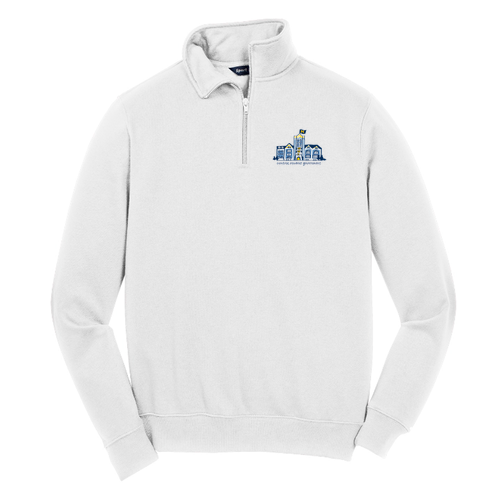 Quarter Zip Sweatshirt -- White