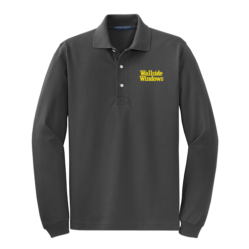 Port Authority Rapid Dry Long Sleeve Polo -- Charcoal